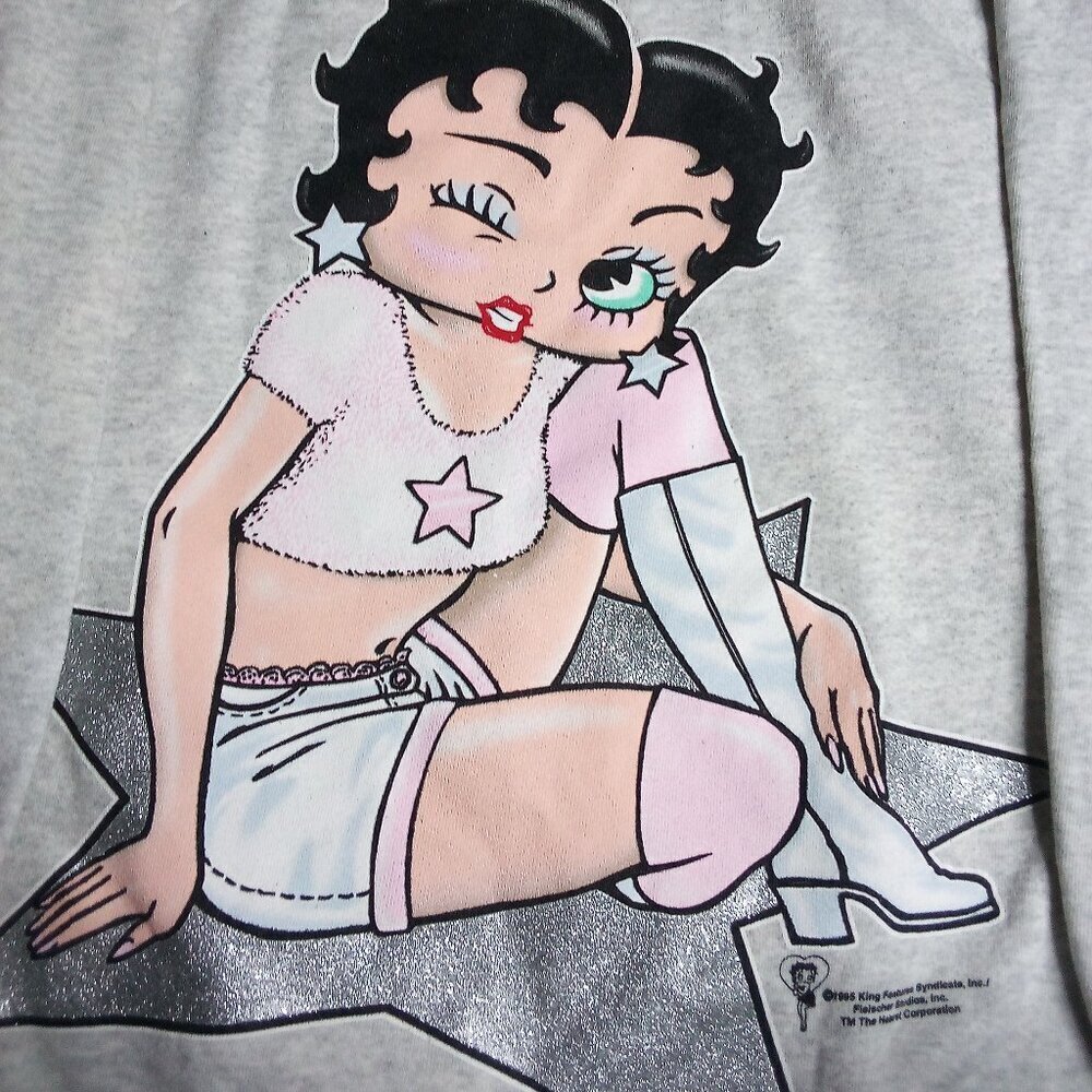 Vintage 90s Betty Boop Super Star Crewneck Sweatshirt